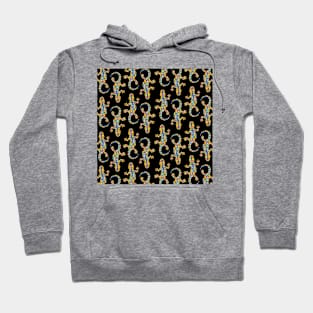 Barcelona Lizard Mosaic Pattern Hoodie